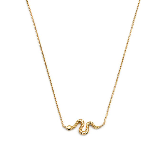 Collar Serpiente Baño Oro