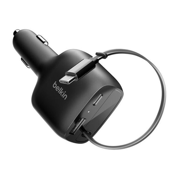 Chargeur allume cigare BELKIN 75W avec cable retractable
