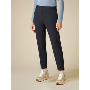 Oltre - Joggers in tessuto scuba crêpe stretch - Blu