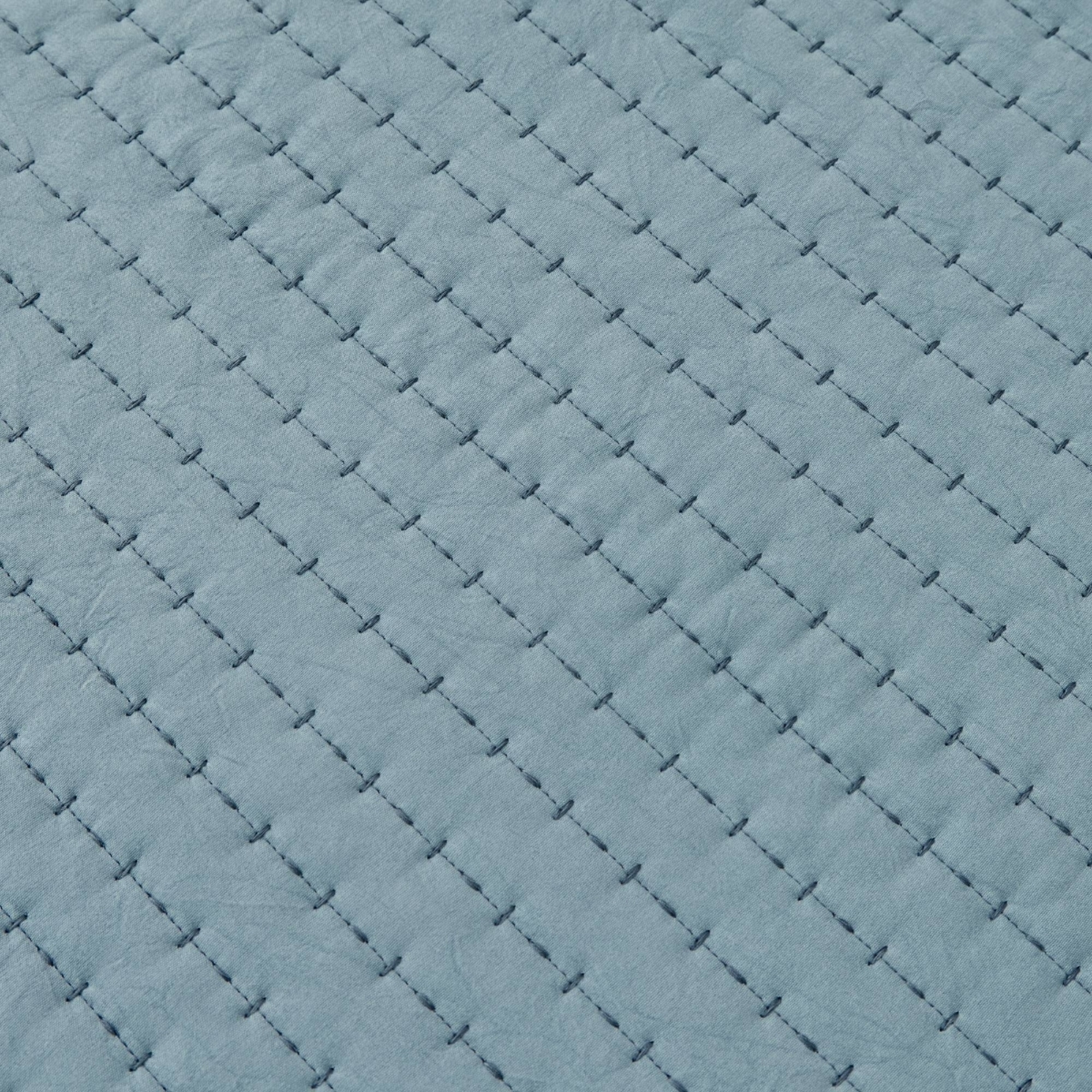 Colcha lisa pespunte rayas Dibeta color azul Poliéster