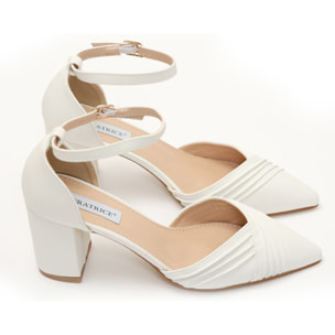 Sandali in simil pelle con tacco comodo quadrato