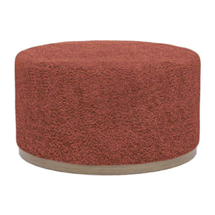 Grand pouf rond ottoman en bouclette