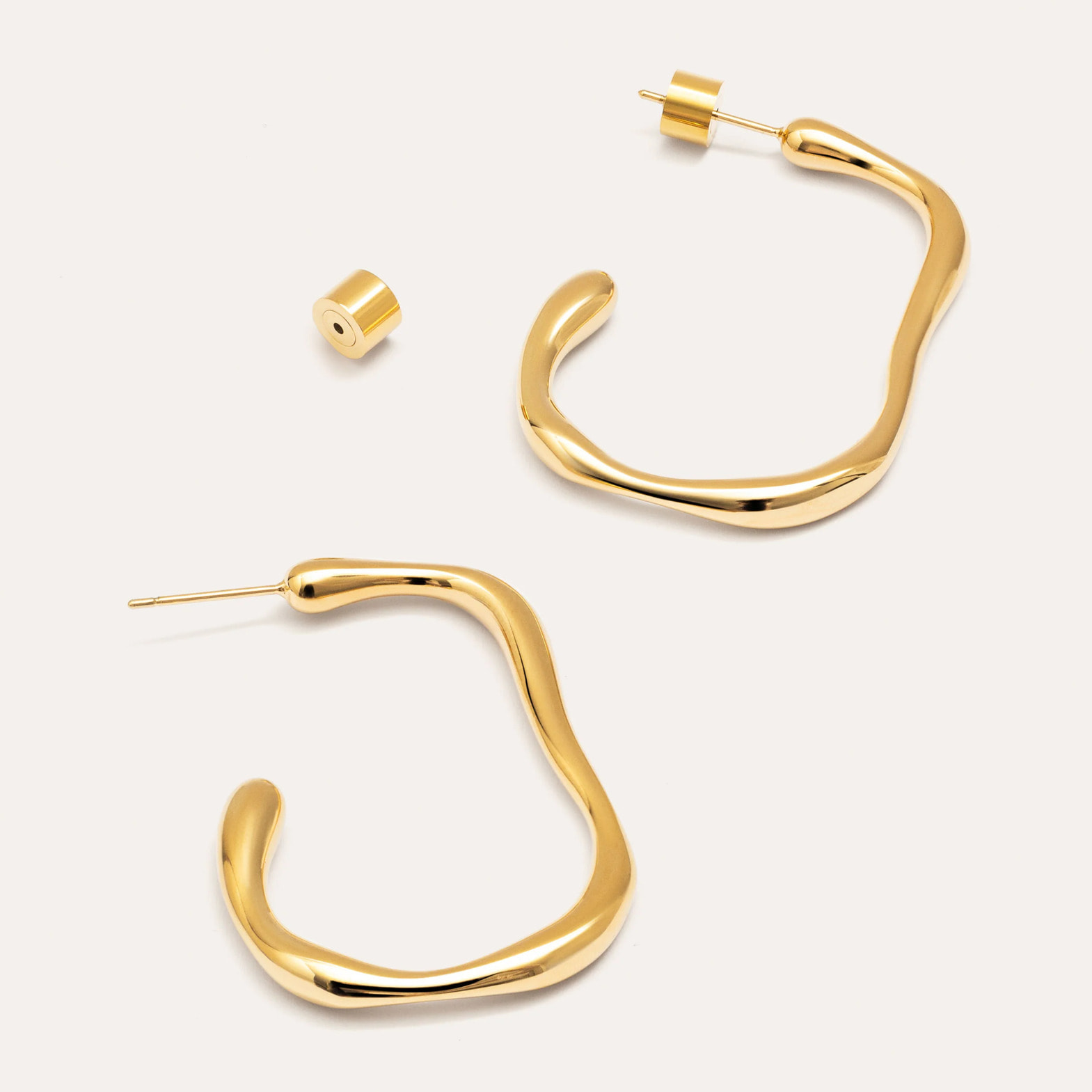 Pendientes Vento Acero Baño Oro