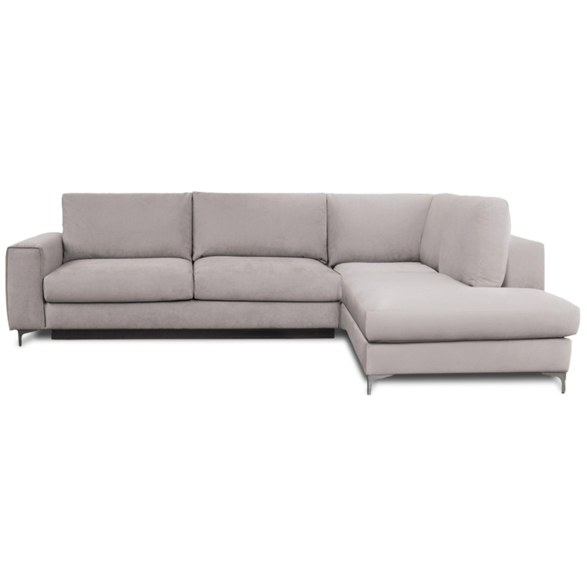 Canapé d'Angle Droit Velours Fiesole, 3 Places, Couchage Intégré, Coffre de Rangement, Housse Déhoussable