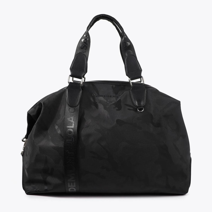 Borsa weekend in nylon jacquard camouflage.