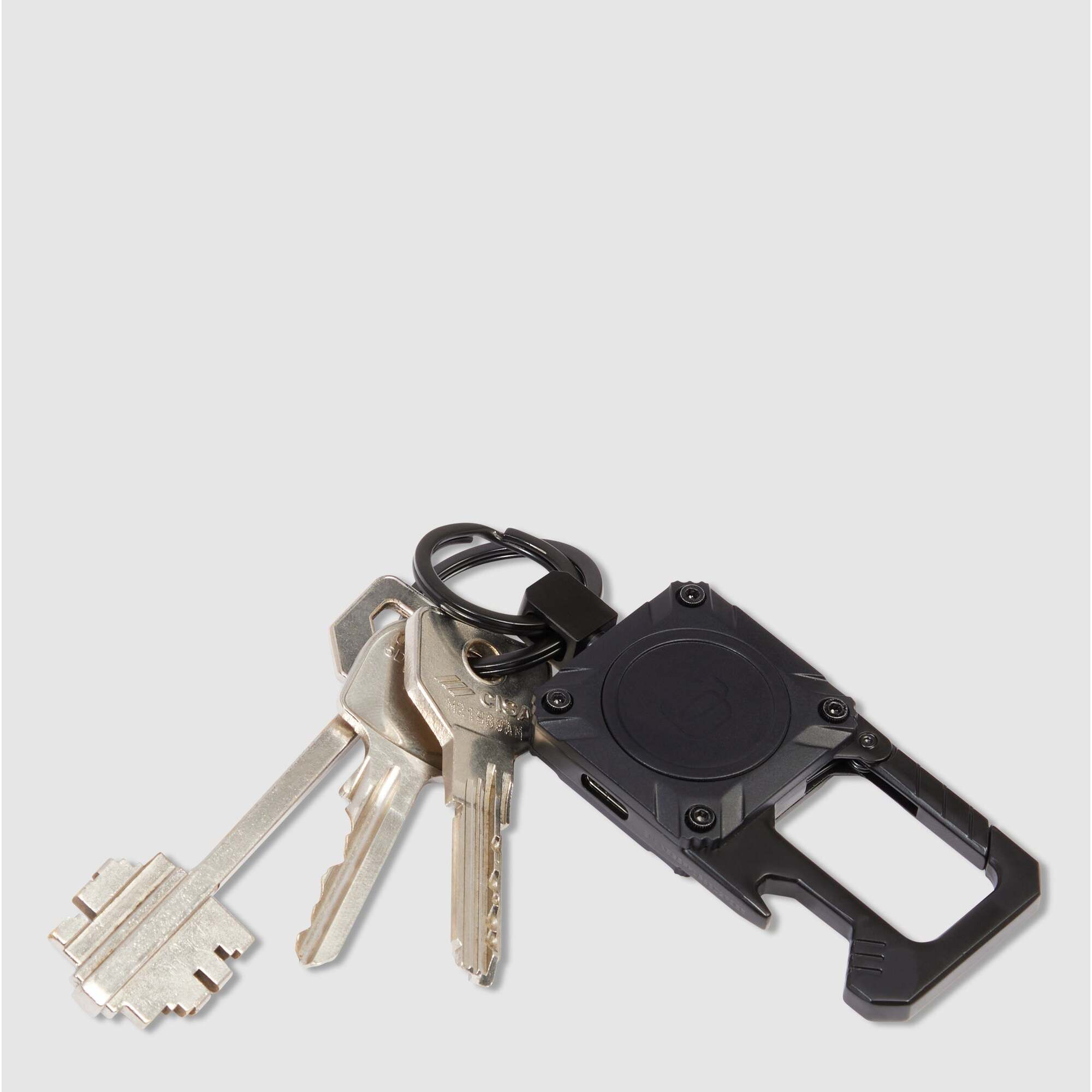 Piquadro Portachiavi in metallo con tracker
