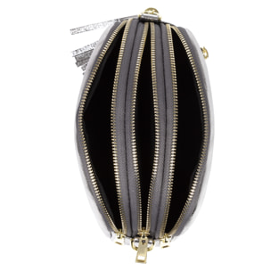 Aliminusa bolso bandolera Mujer. Piel auténtica Gamuza Lacada.