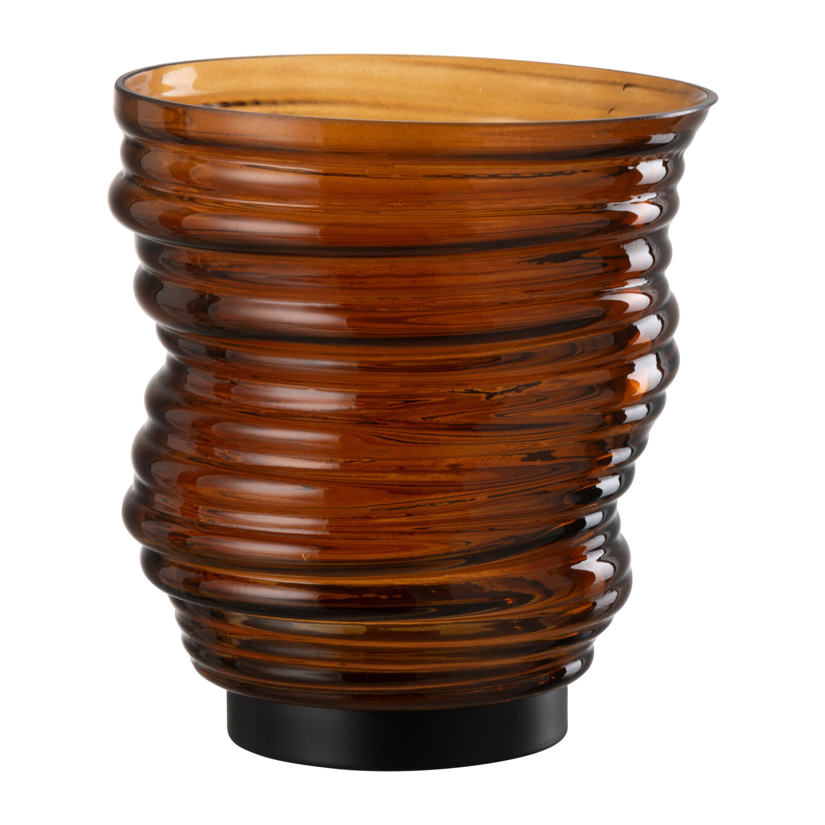 J-Line vase Tornado - verre - brun - small