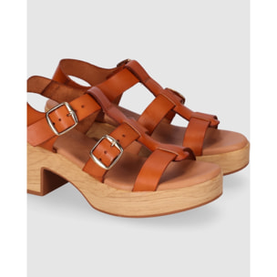 Sandalias de Piel - Cuero - Tacón: 6 cm
