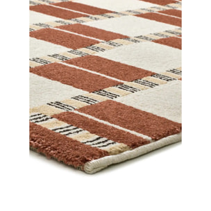 ASTRA Alfombra geométrica de pelo corto caldera, varias medidas disponibles.