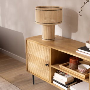 Meuble tv Boreal -bois massif de manguier-couleur bahamas naturelles 150 x 61 x 40 cm