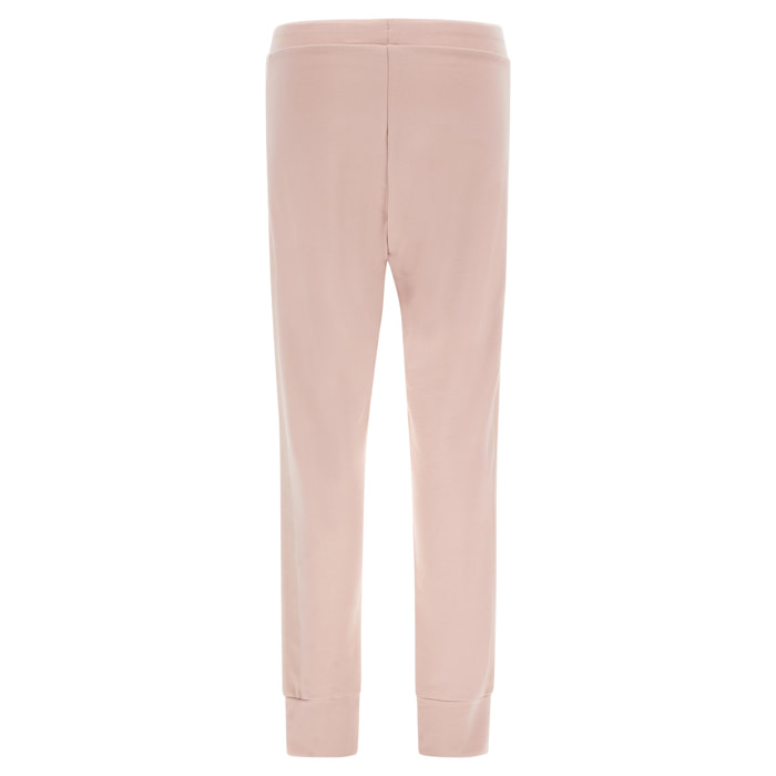 Pantaloni slim in modal con banda laterale in satin