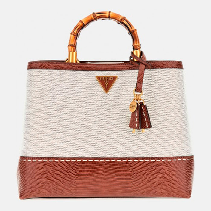 Bolso Zabry bamboo Satchel - marrón