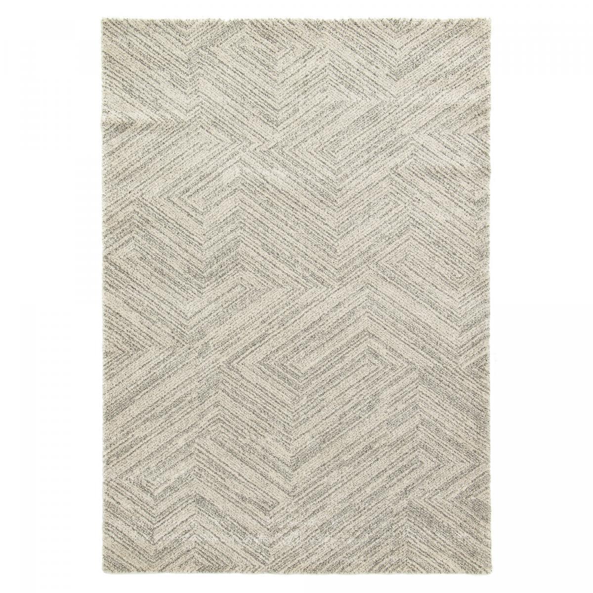 Tapis salon et chambre tissé motif faux uni NIMI