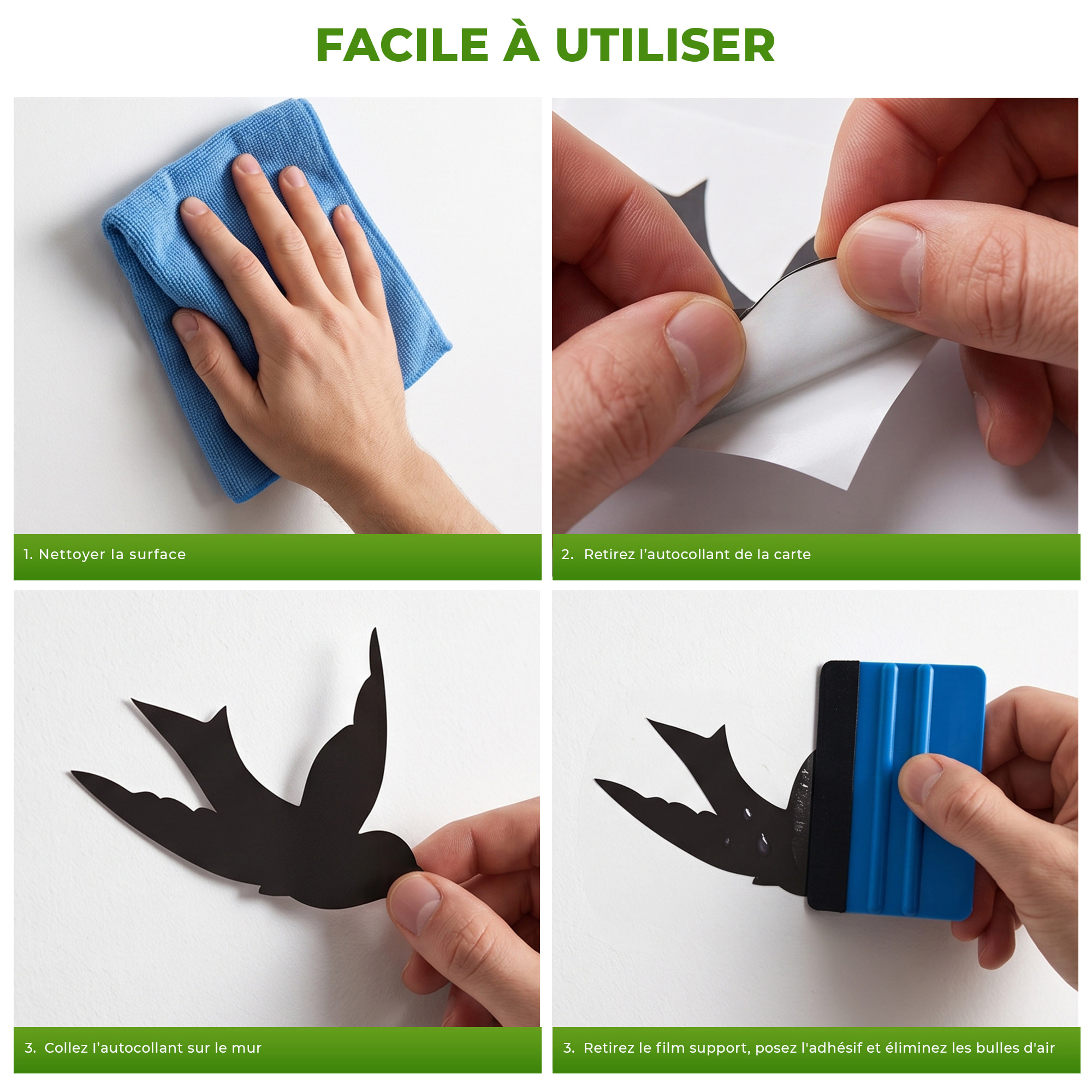 Stickers Muraux décoration adhésifs arbre fleuri et cage oiseaux