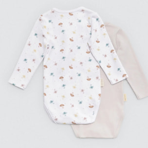 Confezione da 2 body a maniche lunghe per neonato Rainy Day