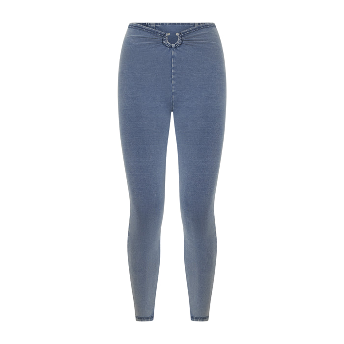 Jeggings WR.UP 7/8 superskinny vita alta con anello