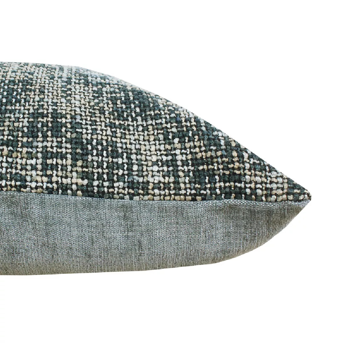 Housse de coussin polyester jeu d'unis gris Tweed roche