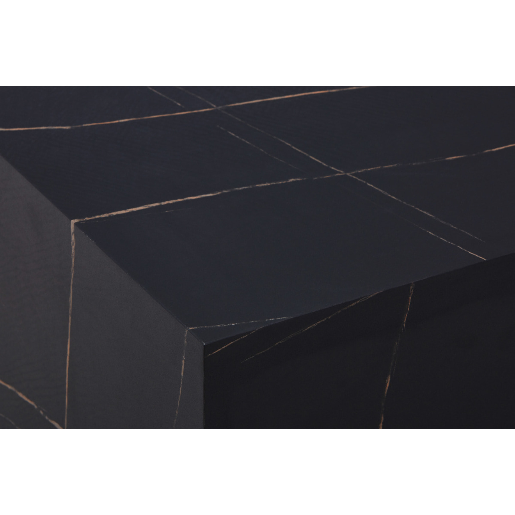 Tavolino da salotto Cuboid in legno nero effetto marmo