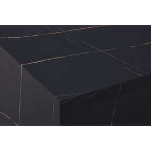 Tavolino da salotto Cuboid in legno nero effetto marmo