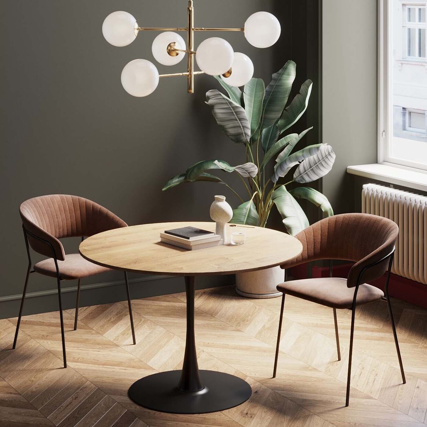 Table Schickeria chêne et noire Kare Design