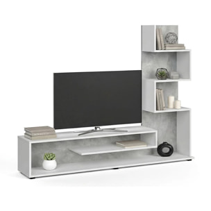 Mueble de salón Moobi en color blanco artik microcemento y medidas 160 x 124 cm Blanco Artik (Blanco Mate) - Microcemento