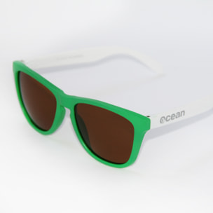 Gafas de sol OCEAN SEA - Frentes verdes+patillas blancos+lente ámbar