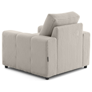 Crocus - fauteuil en fausse fourrure - Gris clair