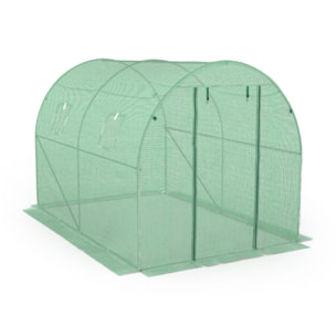 Serre tunnel verte 3x2m toutes saisons