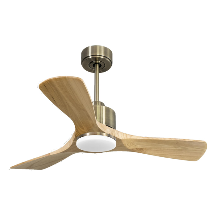 Ventilateur de plafond Réversible  Thermostat Dimmable Wifi Moteur à courant continu Toits en pente Télécommande Lumière à trois tons Hypersilence Mémoire