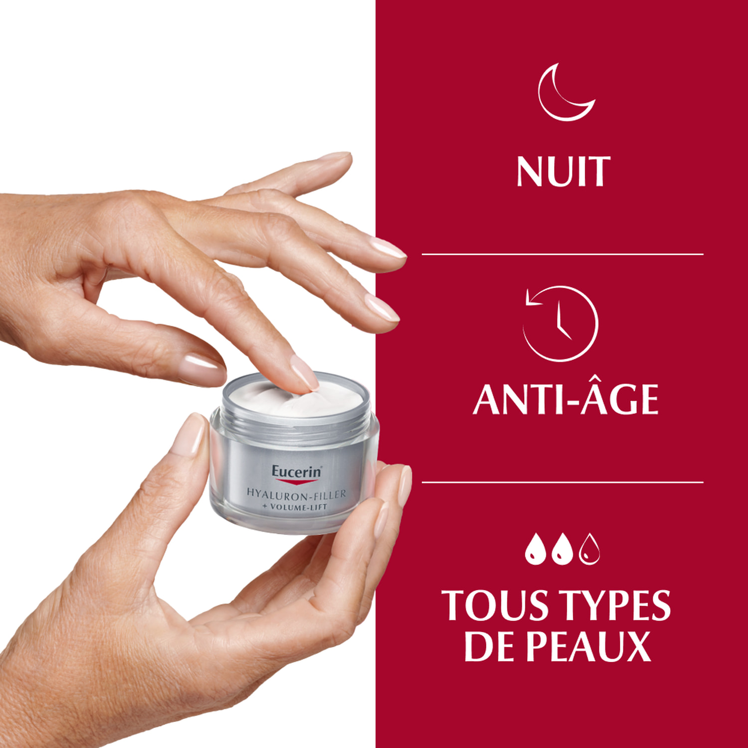 Hyaluron-Filler Volume-Lift - Soin de Nuit Volumisateur - Tous Types de Peaux - 50 ml