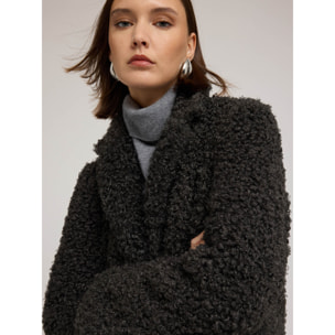 Motivi - Cappotto oversize in panno bouclé - Grigio