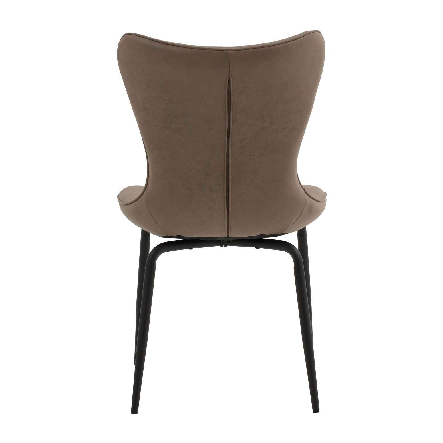 Set di 4 sedie BONDI BEACH in similpelle marrone e gambe in metallo nero