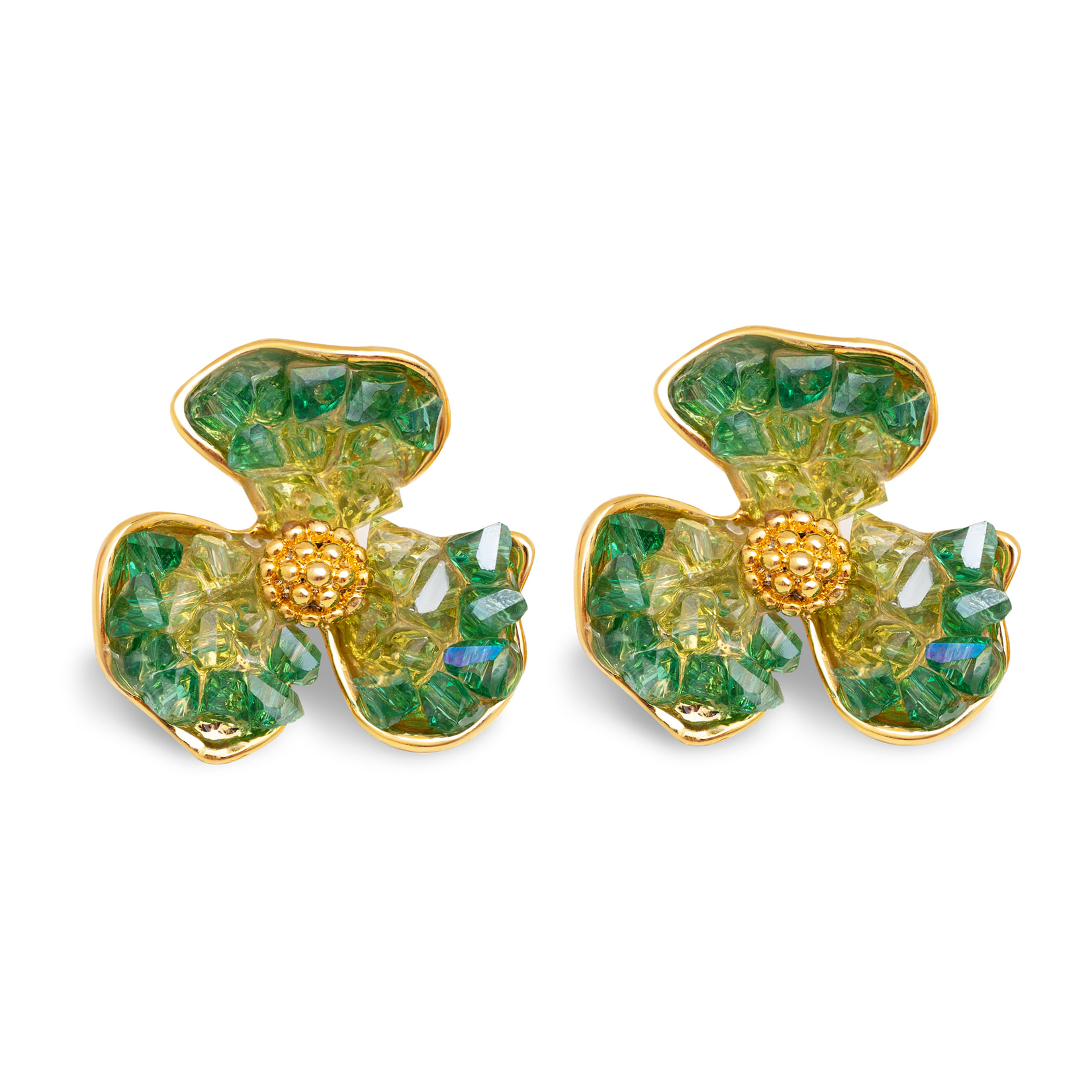 Pendientes Clover Baño Oro