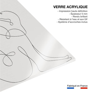 Tableau Pudeur line art Tableau plexiglas