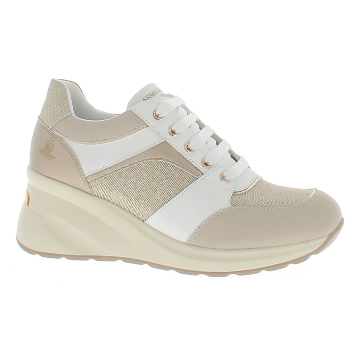 Armata di Mare Scarpe Donna Sneakers Casual con Soletta in Memory Foam AMD S61H18 White Nude Gold