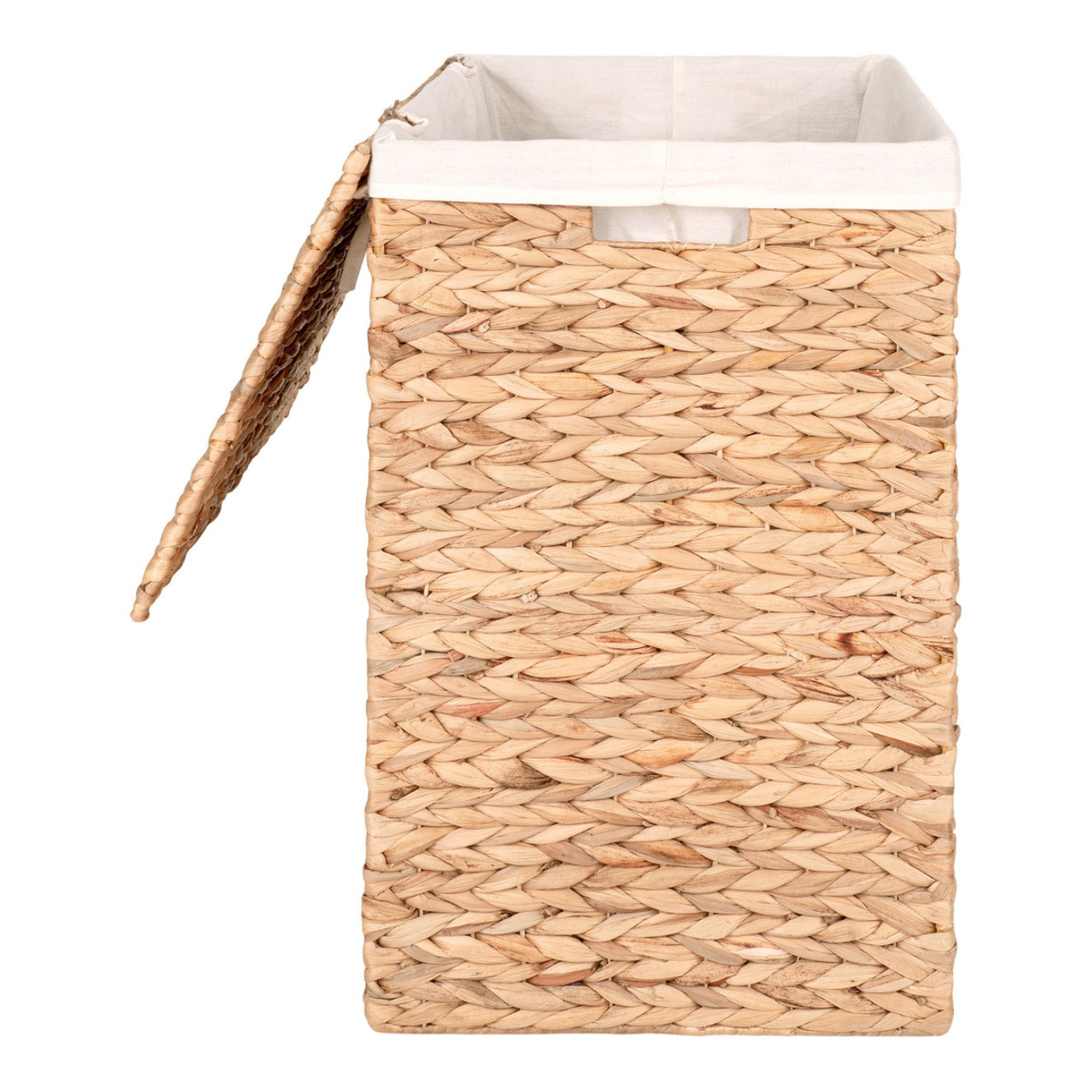 Cesta portabiancheria Passo in giacinto d'acqua naturale 43x32x55 cm