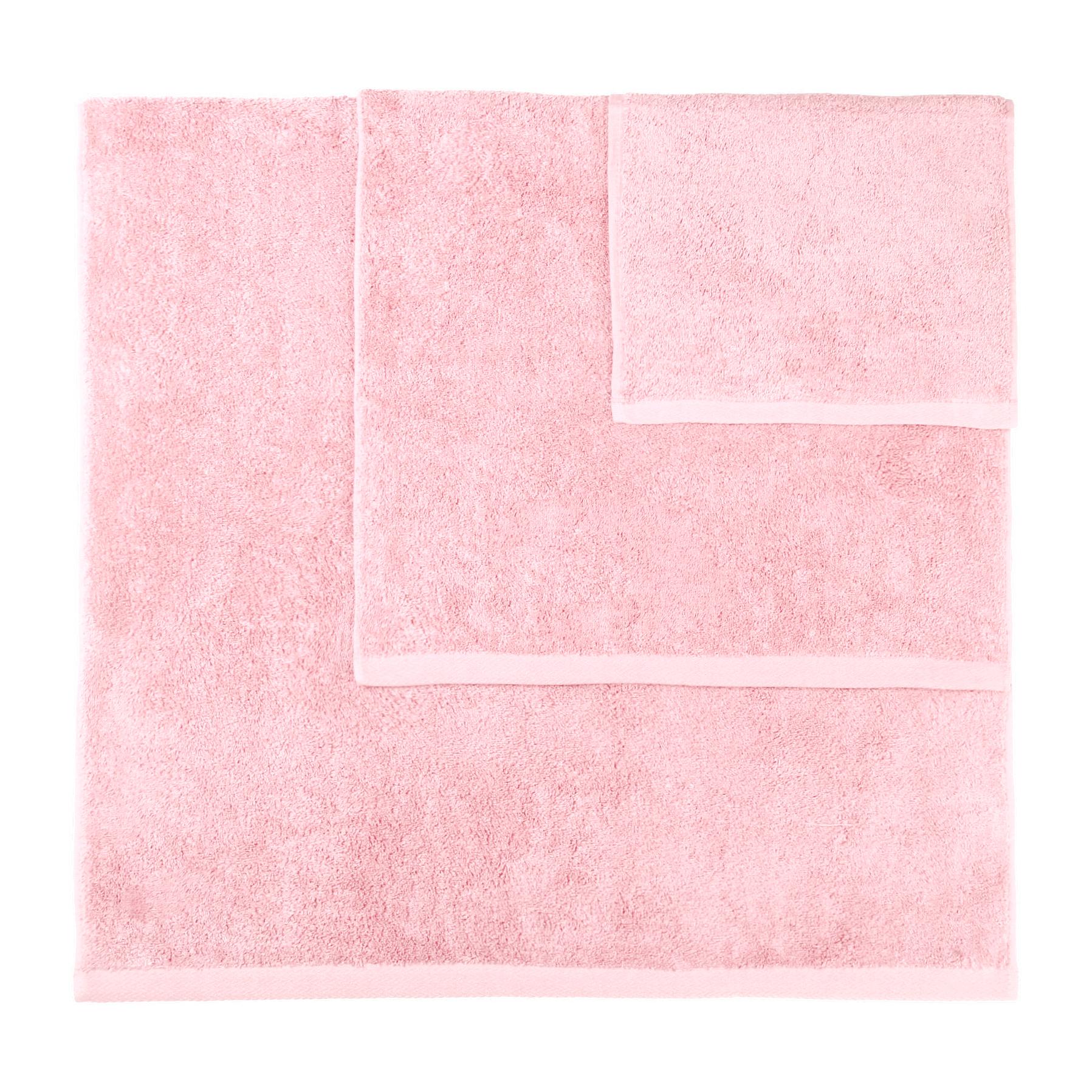 Set de 3 serviettes en coton 550 gr/m2 couleur rose