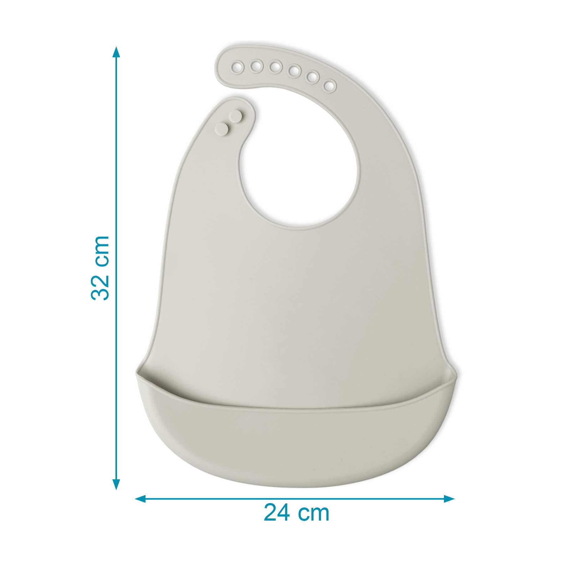 BABERO BLANDITO SILICONA GRIS