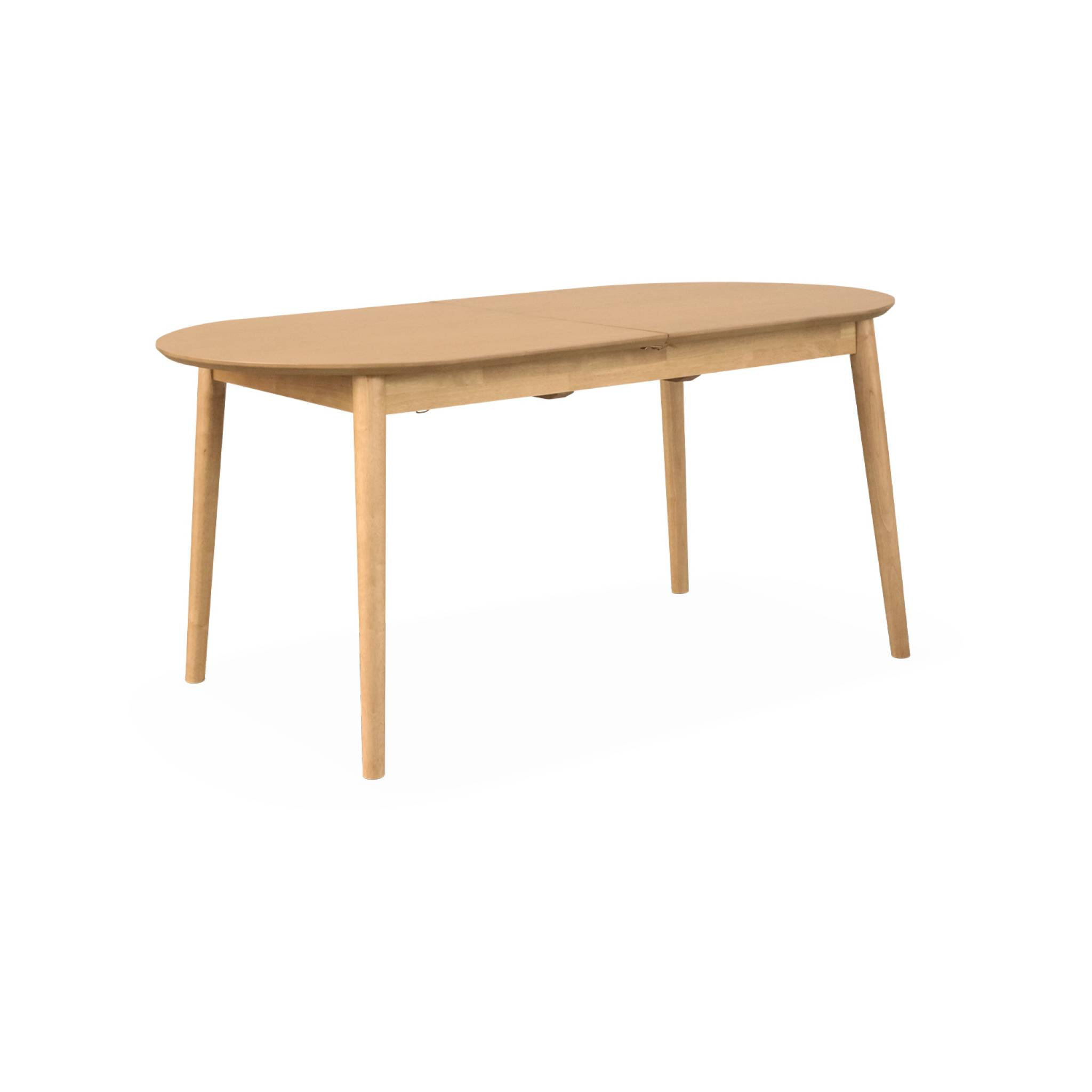 Table à manger extensible naturelle ovale Lisa 6 à 8 places. 160 à 210cm