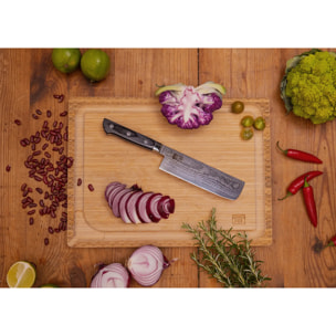 Set Hashi Damas Completo: 5 cuchillos (de pelar 9cm + universal 15cm + nakiri 16cm + santoku 18cm + gyuto 20cm)