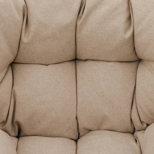 Fauteuil de salon de jardin "Meloane" beige acier et polyester