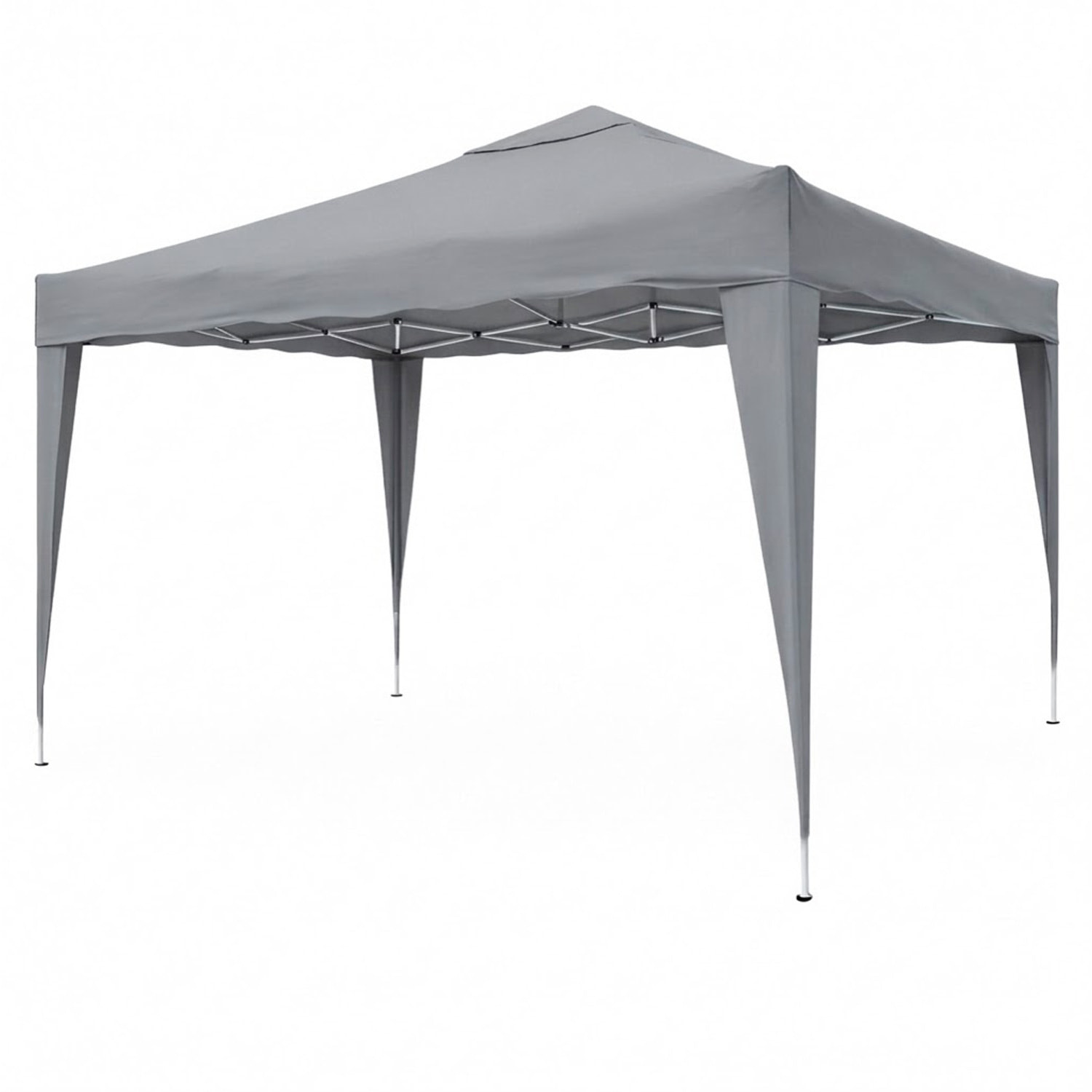 Gazebo Pieghevole 3x4 M in Acciaio con Telo Idrorepellente 160 g/m² Anti-UV Struttura Robusta Apertura Rapida a Fisarmonica con Borsa 4 Sacche Grigio
