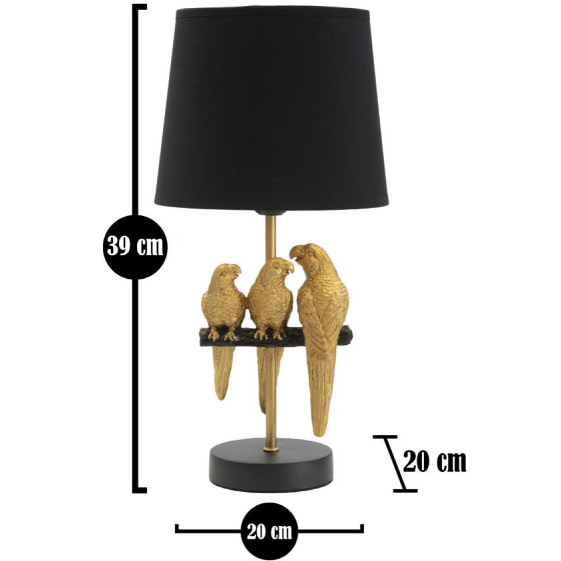 LAMPADA DA COMODINO PAPPAGALLO CM Ø 20X39