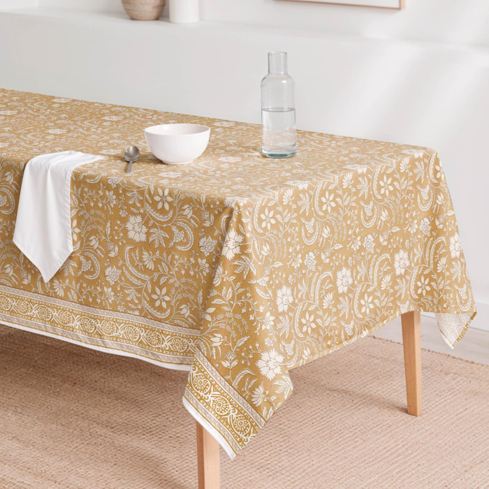 Nappe anti-taches GALIA OCRE - en 100 % coton
