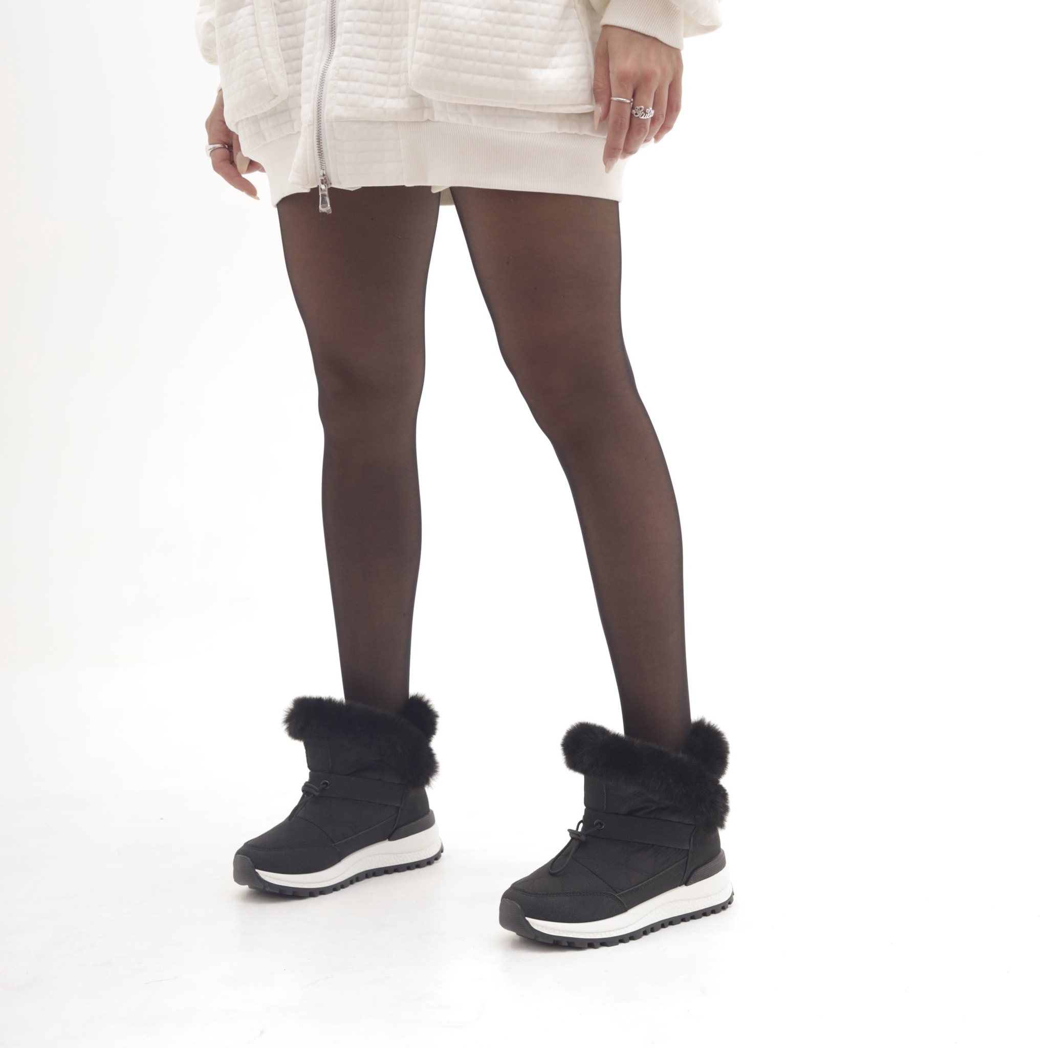 STIVALETTO SNEAKERS RUNNING NERO