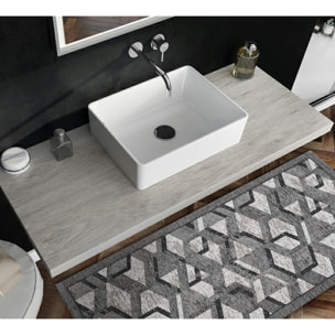 Tappetino Passatoia Per Cucina Grigio-Nero