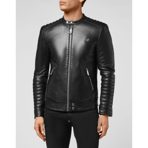 PHILIPP PLEIN Chaqueta Moto de cuero ICONIC PLEIN