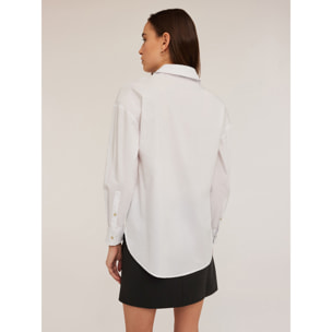 Motivi - Blusa con colletto in popeline - Bianco