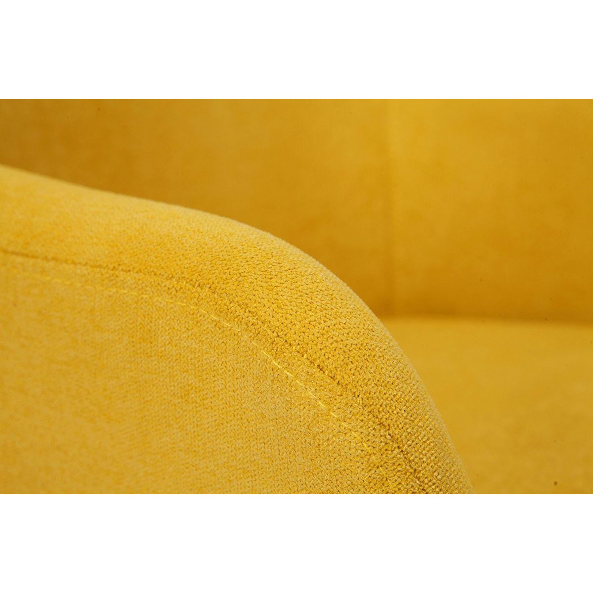 Tabourets de bar en tissu effet velours jaune moutarde H65 cm (lot de 2) AMIKA